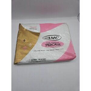 Vintage New AMC Fine Combed Percale 1 Sheet 81x108 Style 180 100% Cotton Percale